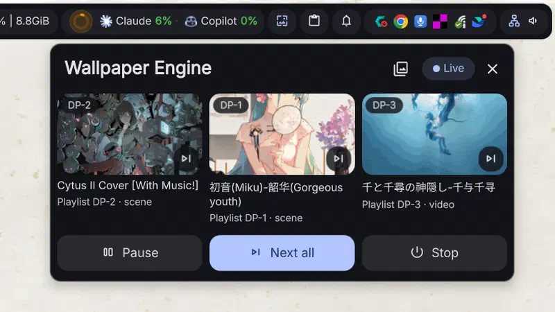 Wallpaper Engine Control